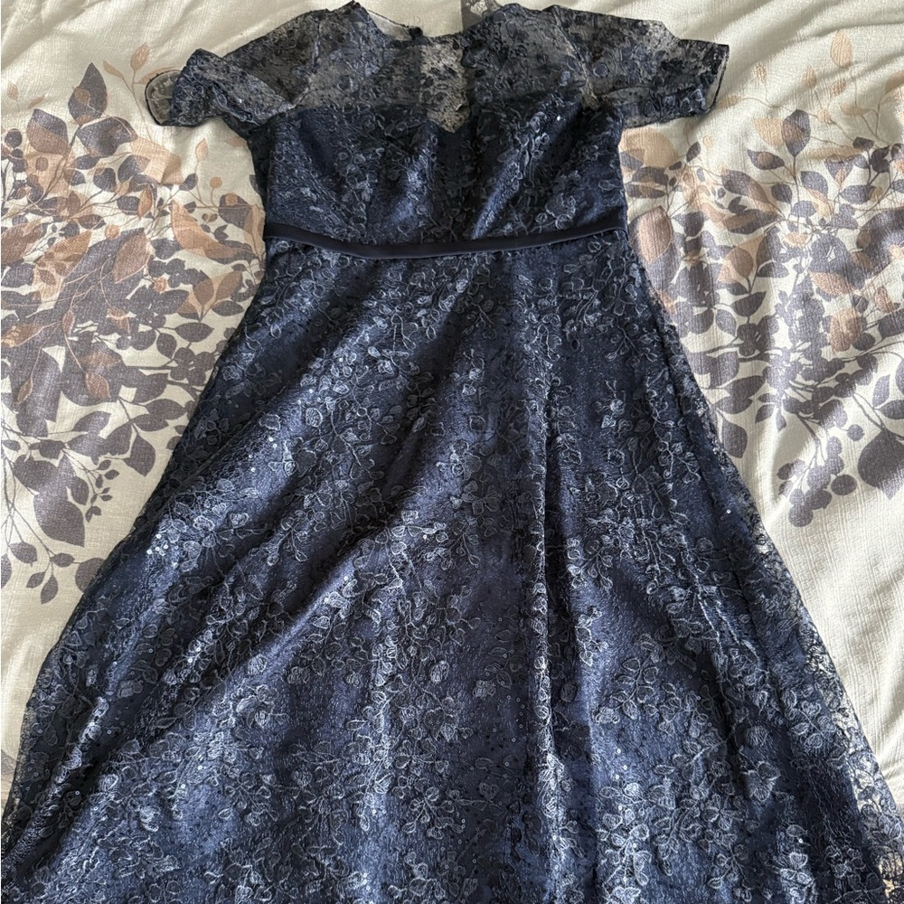 Oleg Cassini Navy Dress